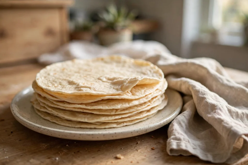 Tortillas ready for freezing